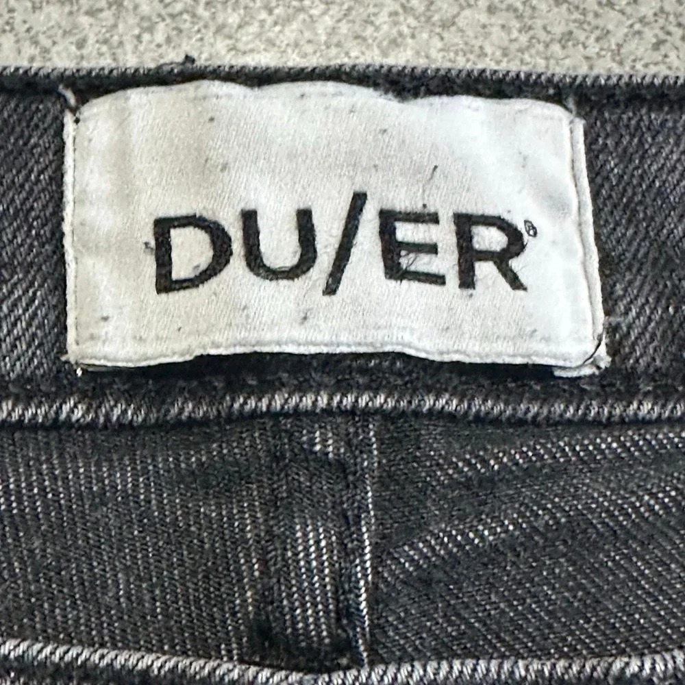 DU/ER Sz 31x27 Straight Leg Performance Denim Jeans Washed Black CoolMax Stretch